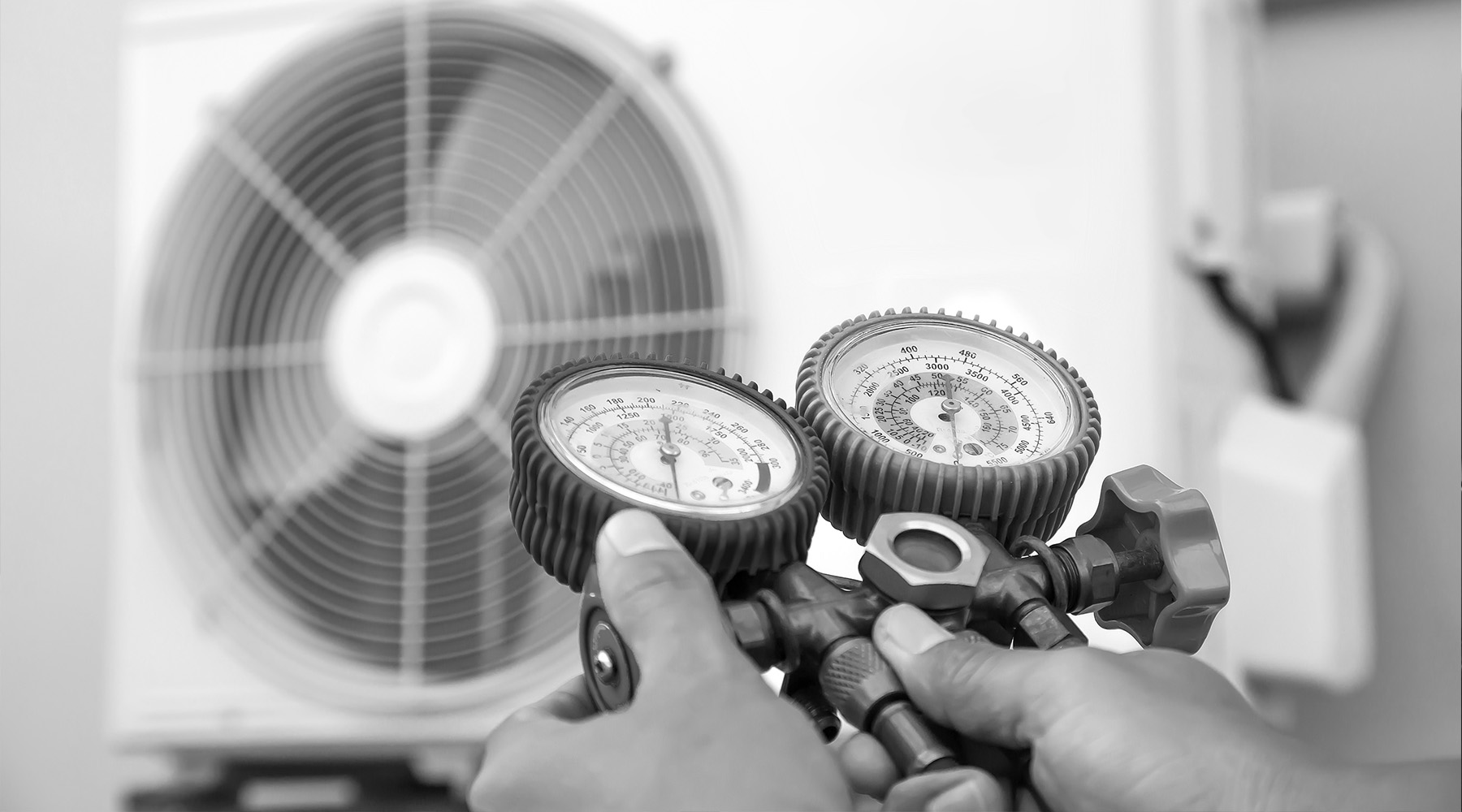 Worleys technician taking heat pump reading