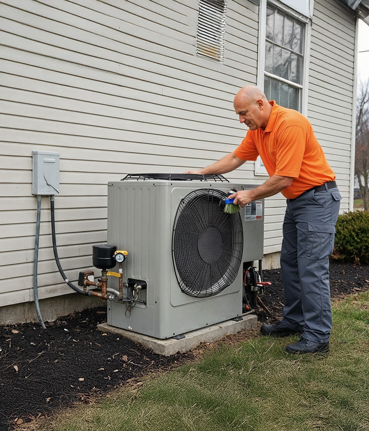 Heat pump clean up service