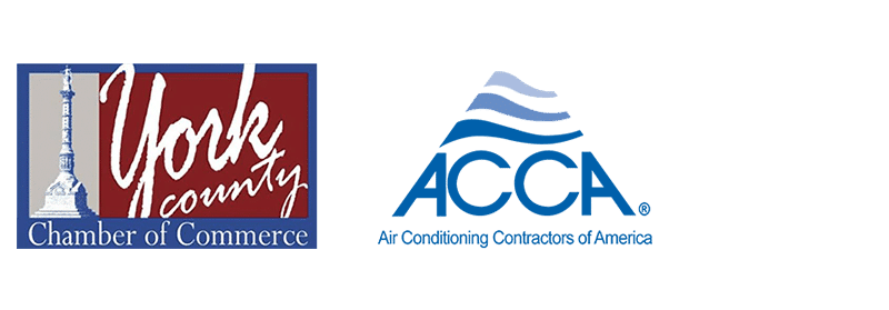 York County Chamber of Commerce and Air Conditioning Contractors of America (ACCA) logos.